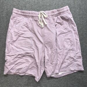 Alpine design men's large Terry shorts muted‎ grape pockets Elastic NWT